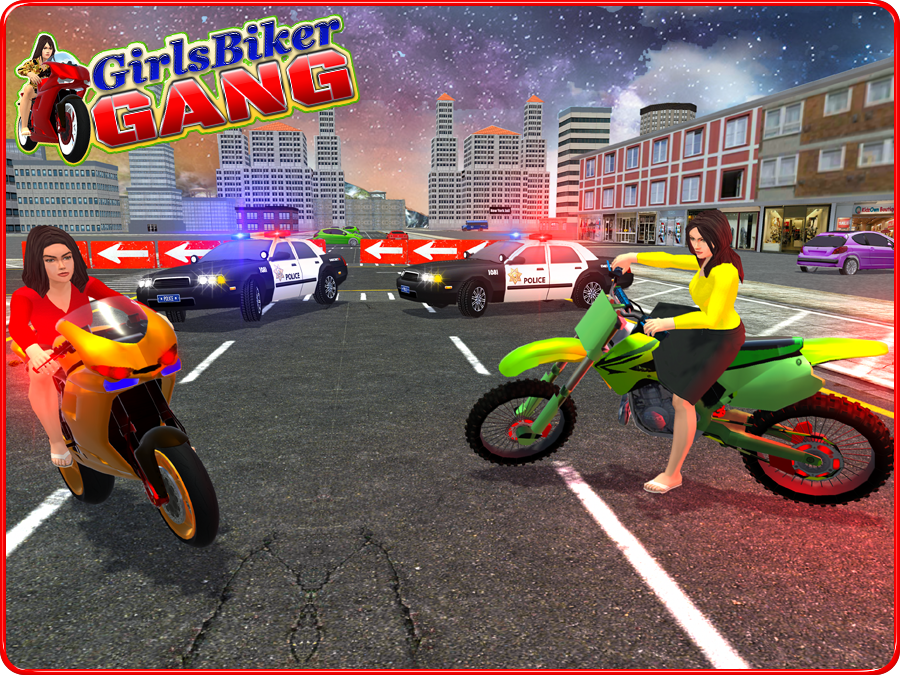 Captura de Tela do Jogo Girls Biker Gang 3D