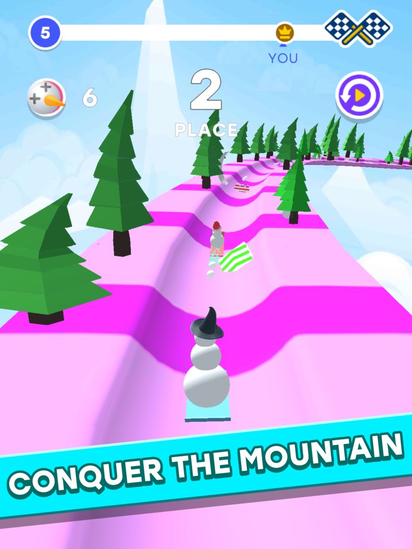 Snowman Race 3D PRO screenshot game