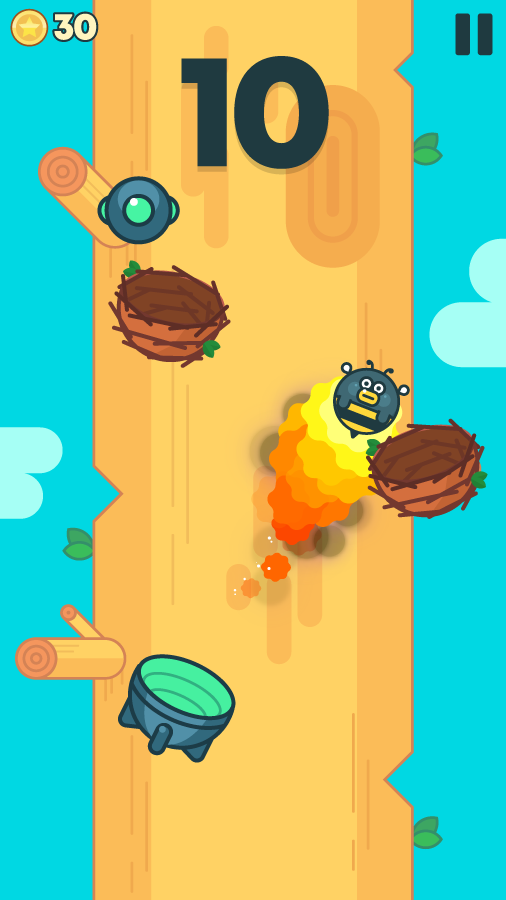 Jumping Bird–Angry Rocket Birdie Game Screenshot