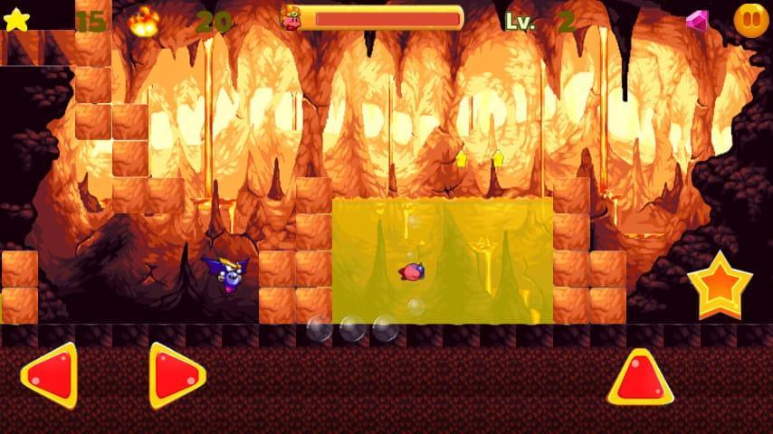 Screenshot of Kirby fire exploration - Ultimate magma World