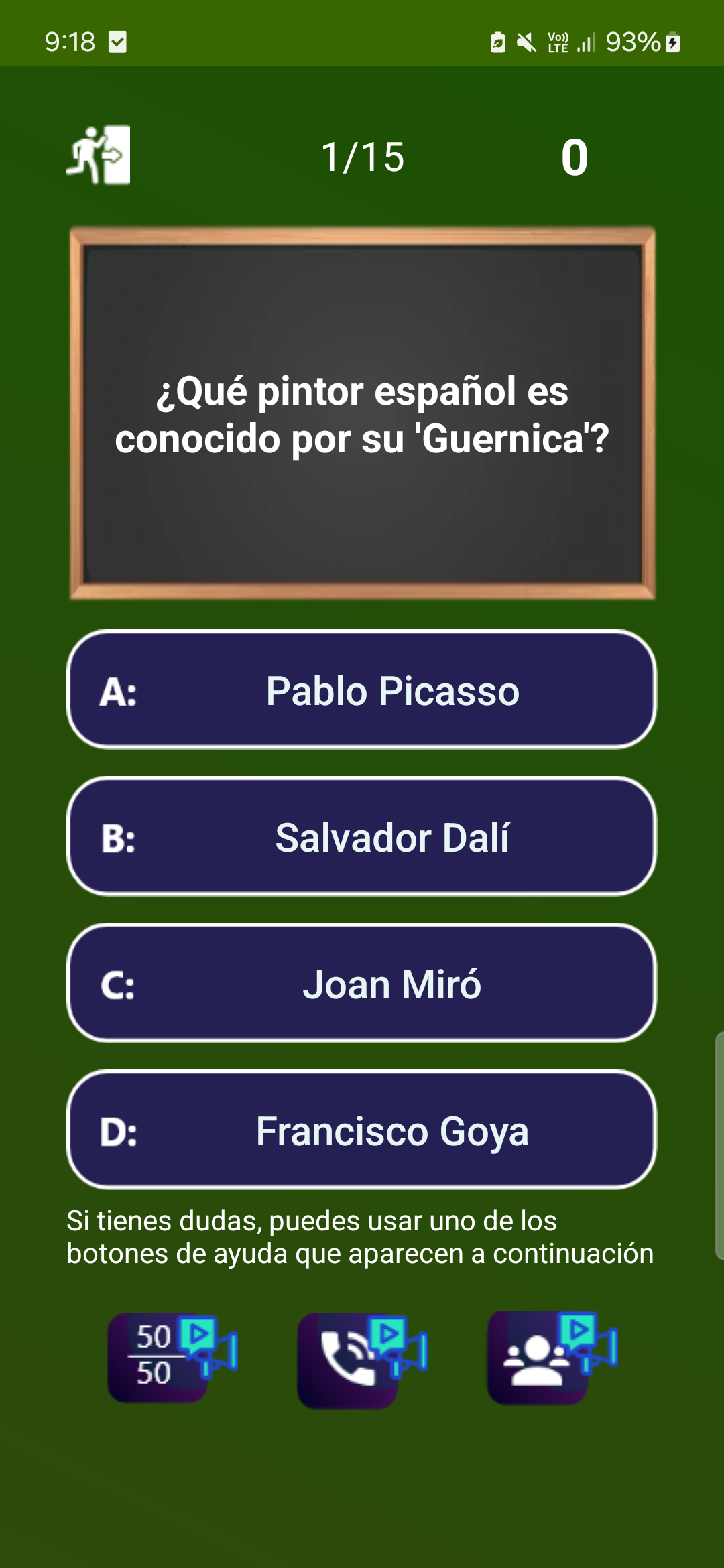 Скриншот игры Desafío Quiz España