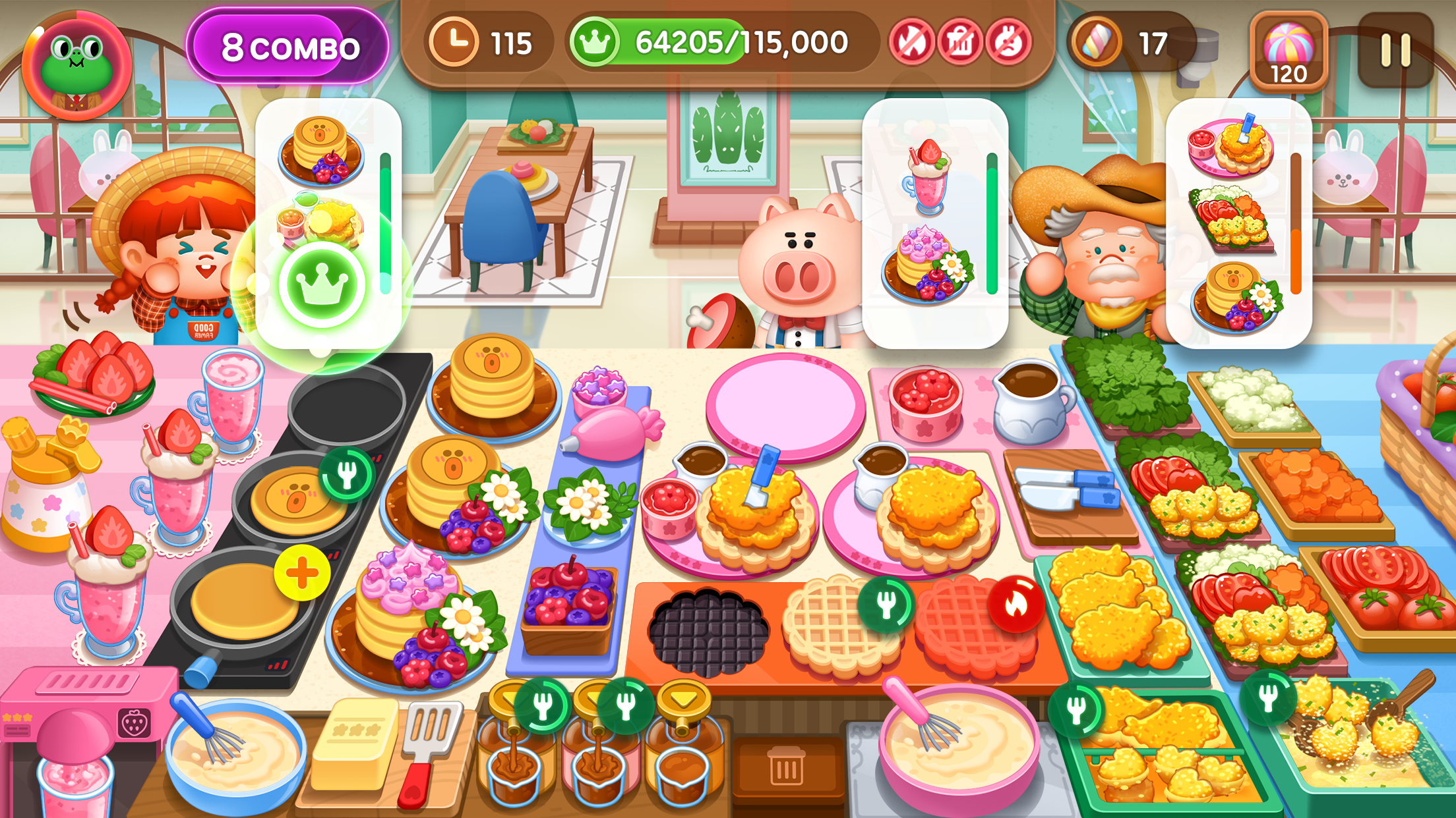 Screenshot 1 of LINE 熊大上菜 可愛的料理遊戲還可以挑戰經營餐廳！ 1.26.3.0