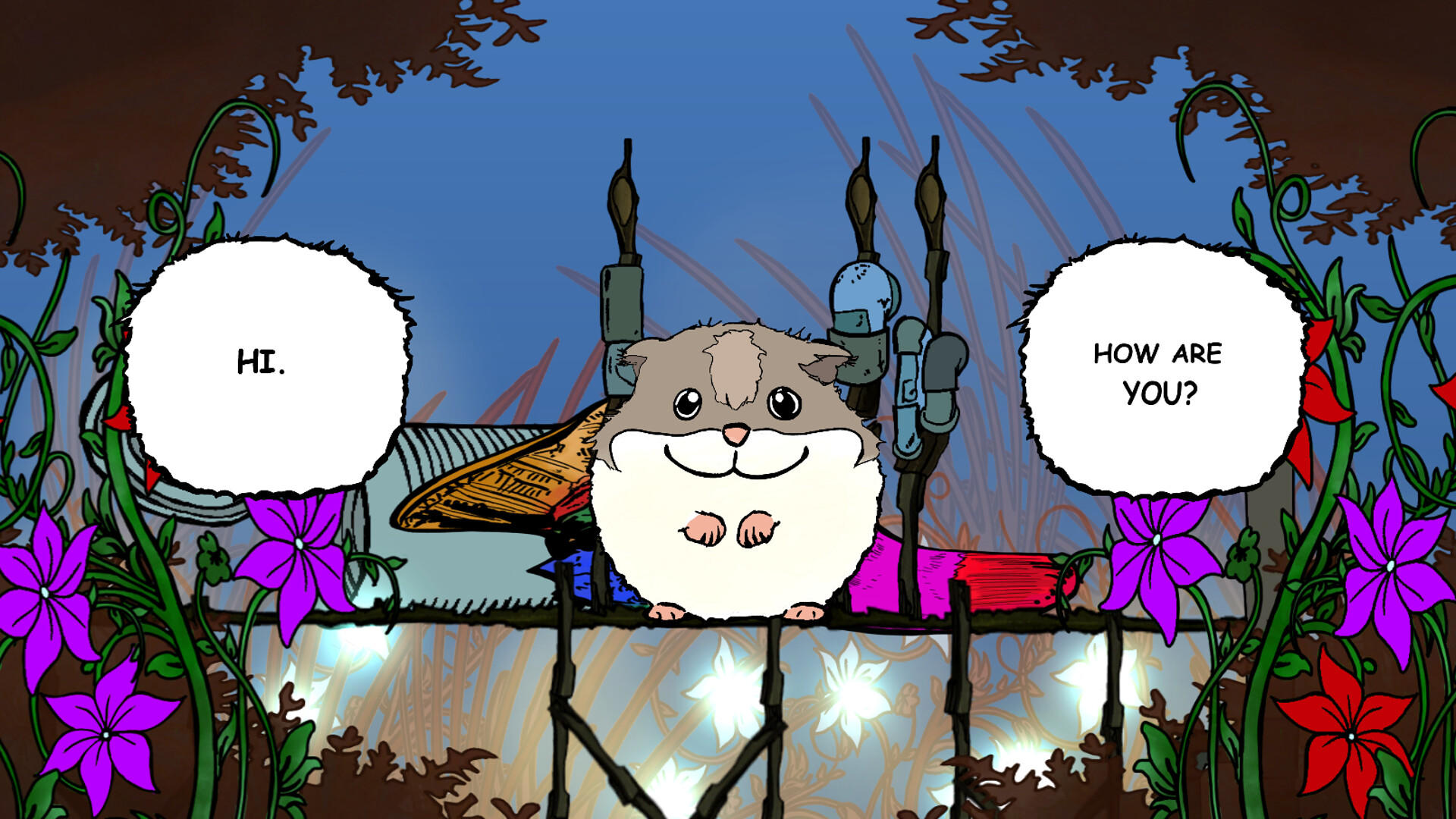 Screenshot of Visual novel for the kids: Lumi And Baby - Hamster And Baby Dragon