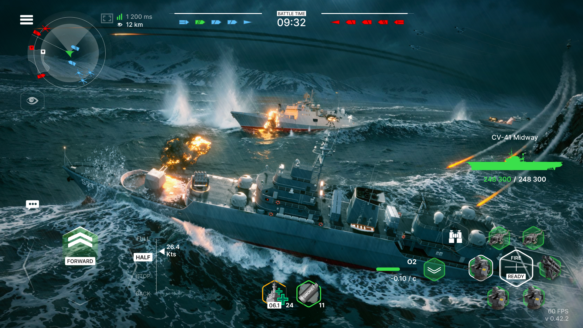 Warships Mobile 2: Naval War ภาพหน้าจอเกม