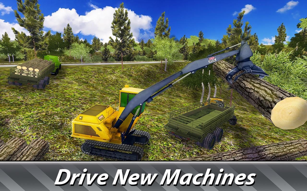 Logging Harvester Truck Game Screenshot