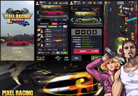 Pixel Racing遊戲截圖