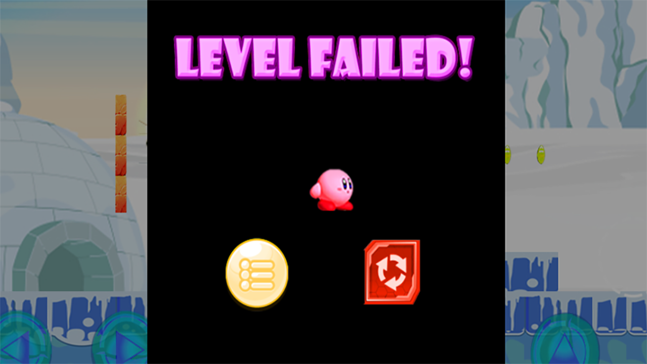 Ice Kirby Adventure Game Screenshot