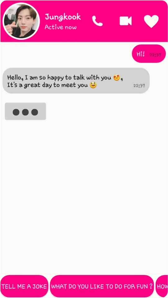 Cuplikan Layar Game BTS Messenger 2019 😍Jungkook 😍
