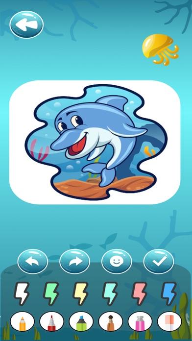 Ocean World Learning coloring ゲームのスクリーンショット