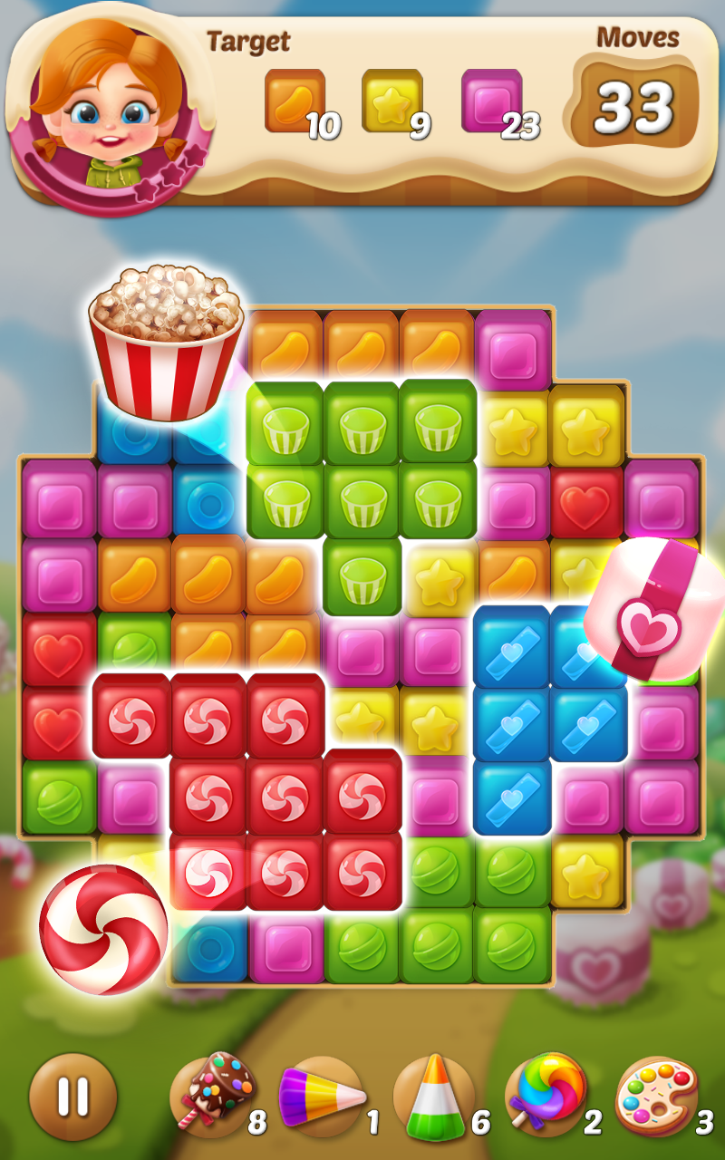 Lollipop Crush Sweetopia Game Screenshot