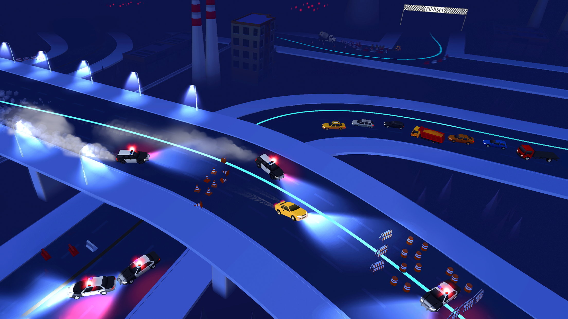 Screenshot of Line Race: Police Pursuit