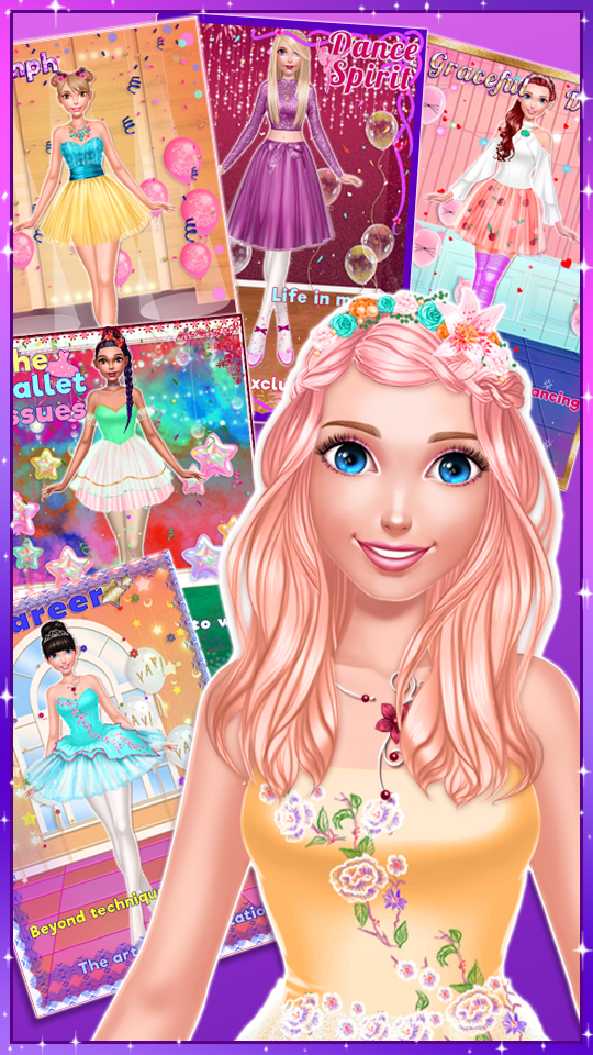Ballerina Magazine Dress Up Game Screenshot