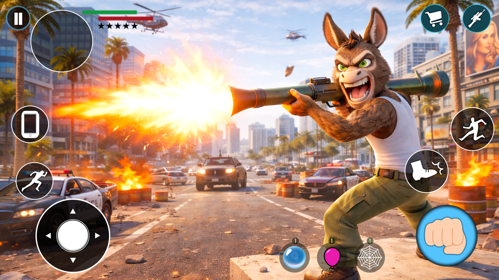 Donkey Gangster Simulator Game Screenshot