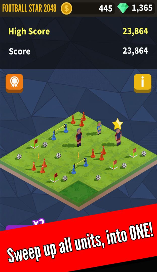 Screenshot of Football Star 2048  - Collect & Puzzle