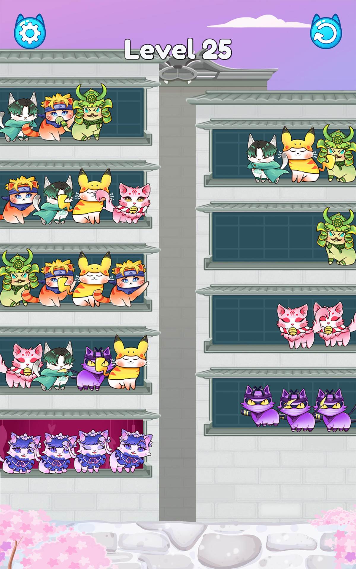 猫の並べ替え色：クラシックパズル ゲームのスクリーンショット