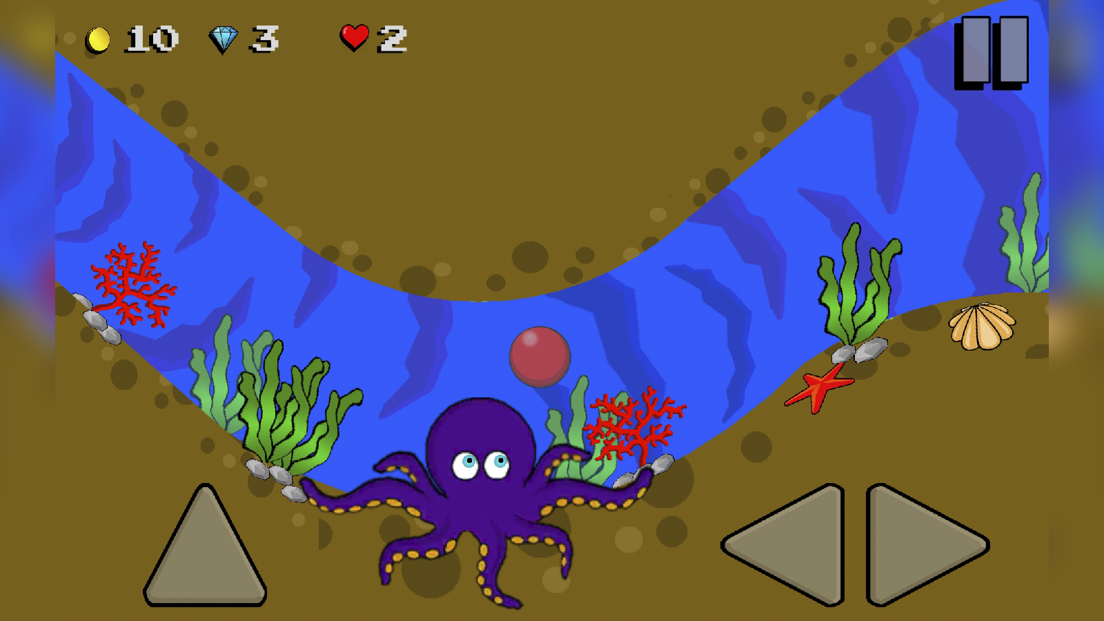 レッドバウンスボール ゲームのスクリーンショット