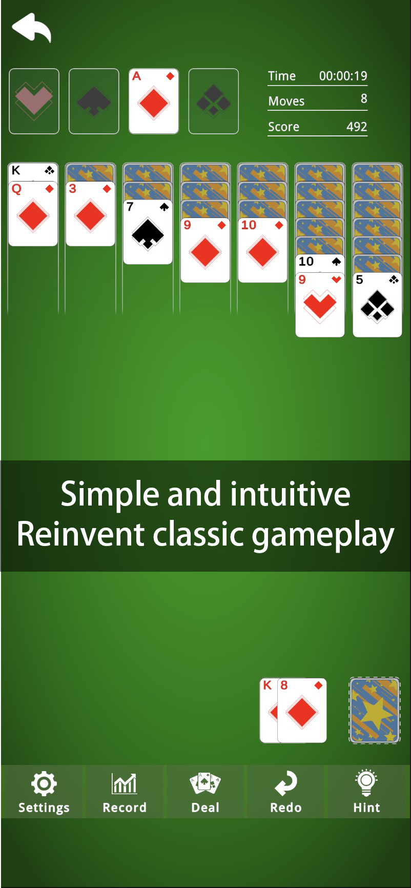 Screenshot of Solitaire card game collection