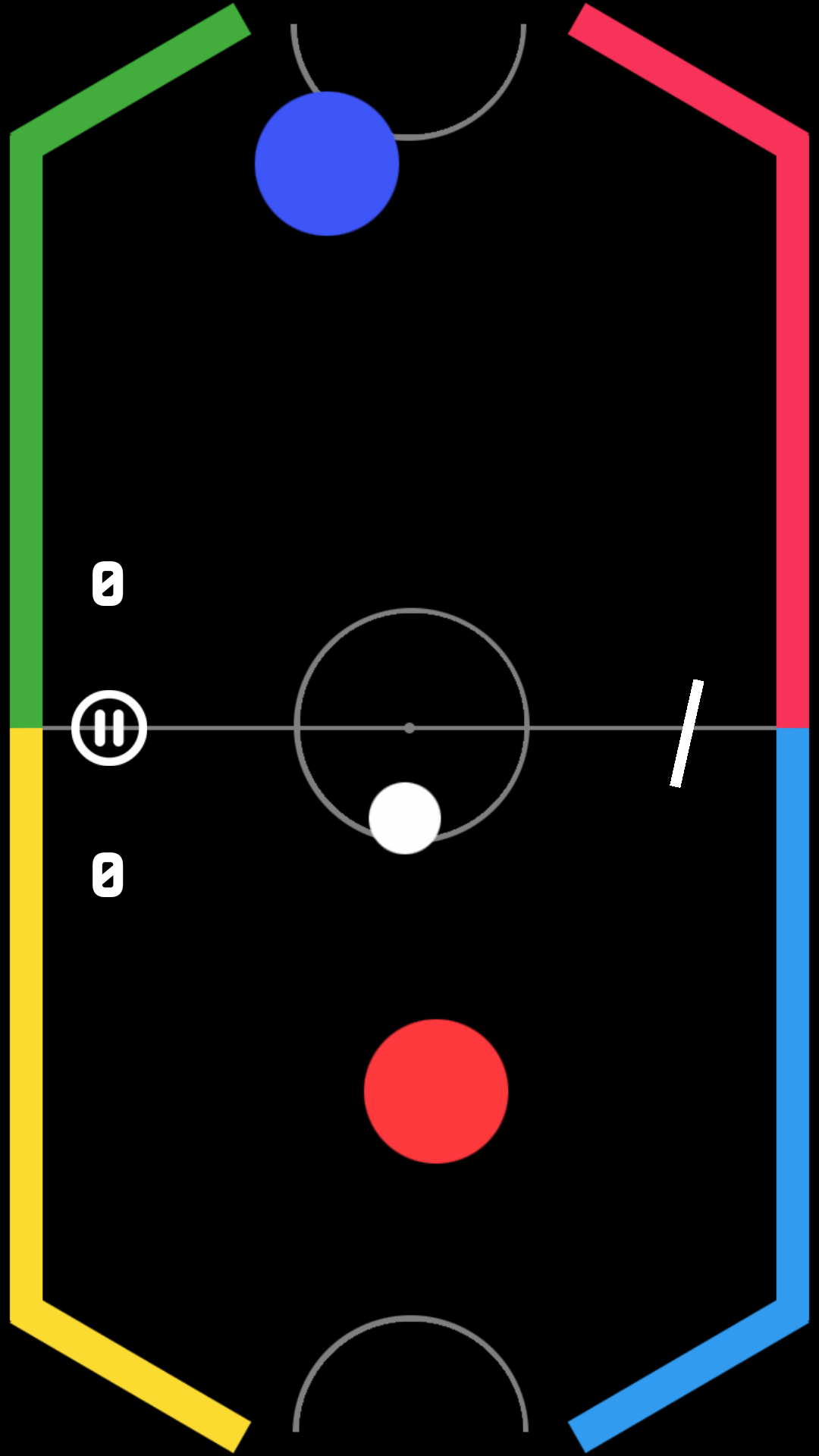 Screenshot of Air Hockey 2 player game 2024