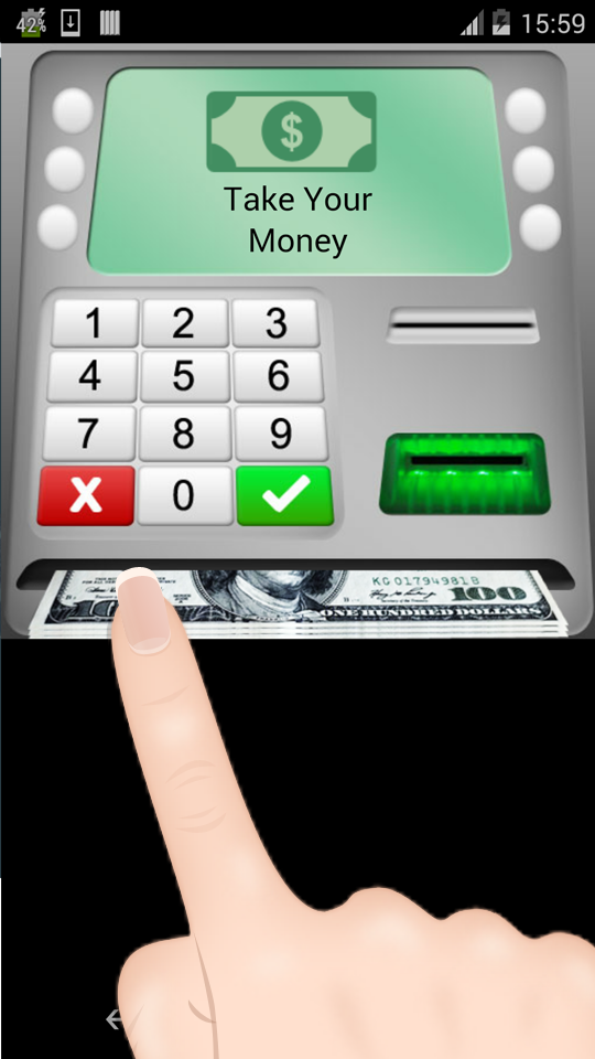 ATM現金とお金シミュレータ2のキャプチャ