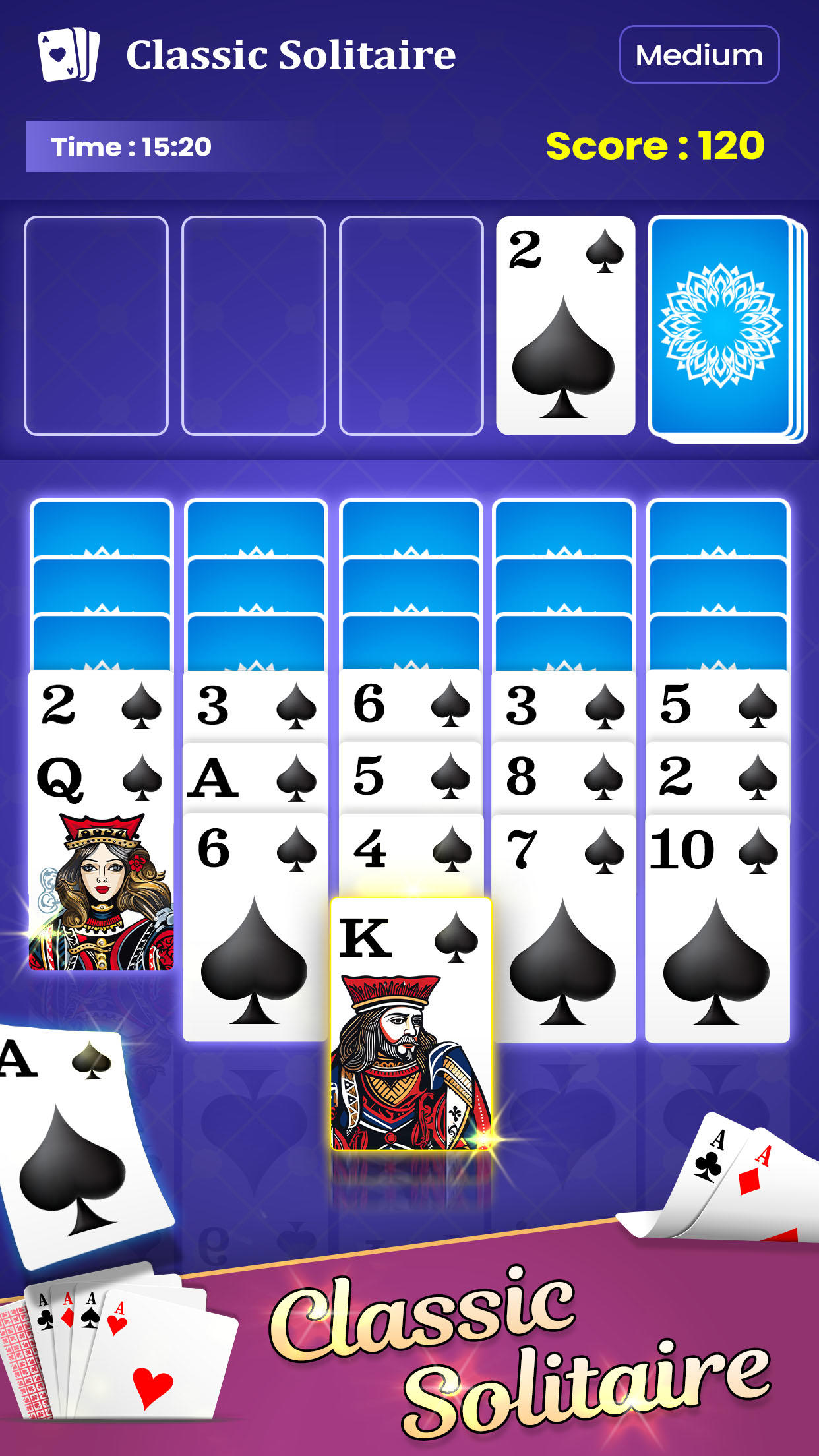 Скриншот игры Spider Solitaire - Freecell