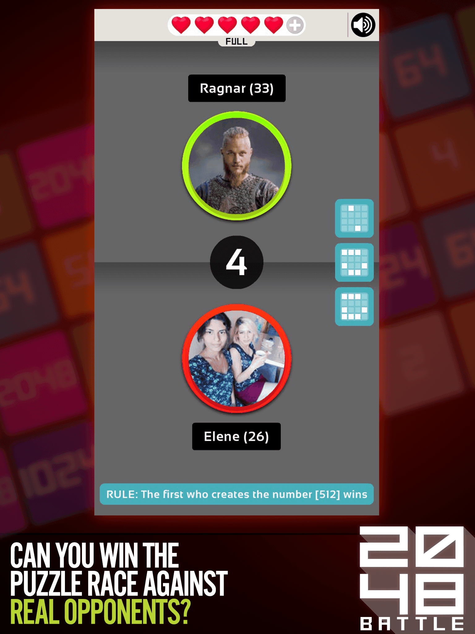 2048 Battle Online Game Screenshot
