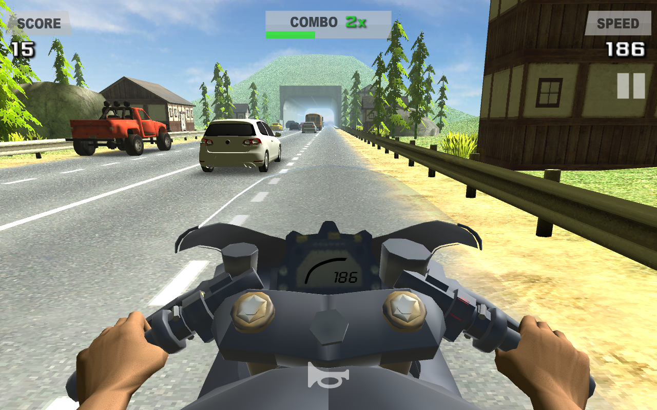 Riding in Traffic Online Game Screenshot