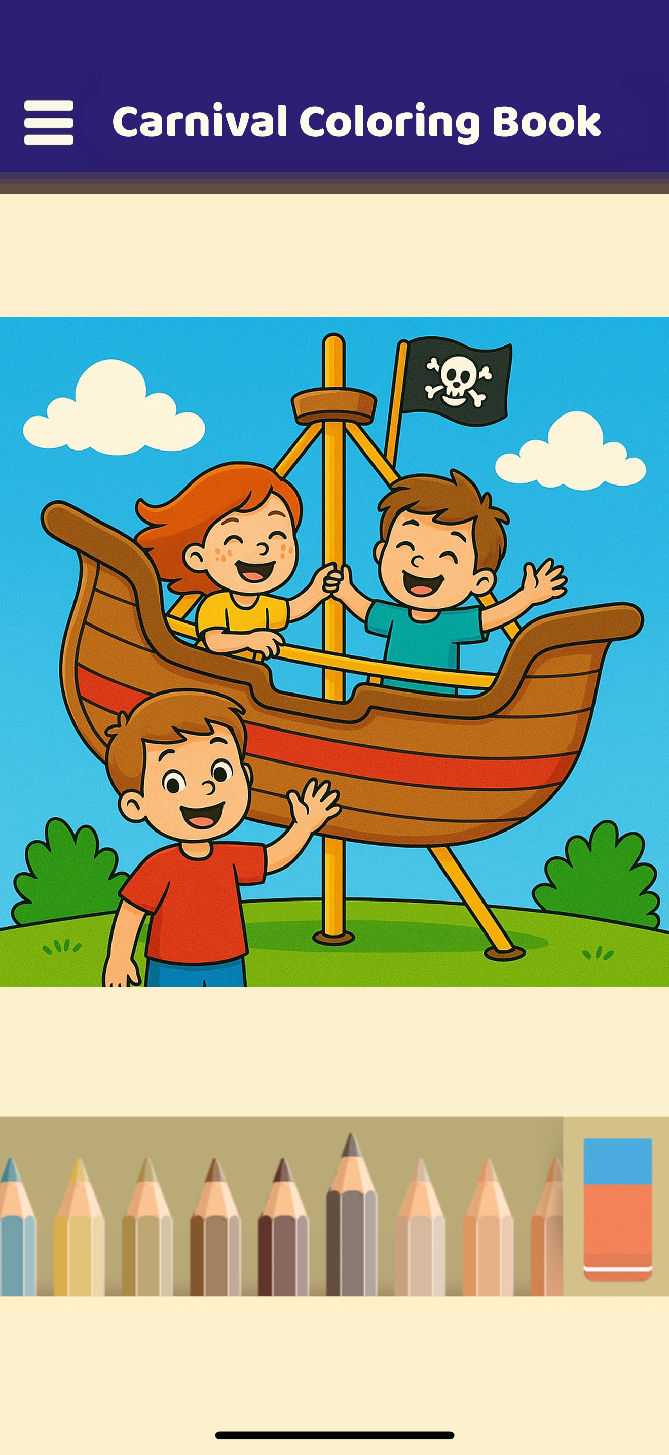 Carnival Coloring Book Game Screenshot