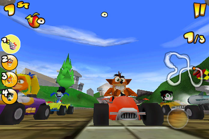 Crash Bandicoot Nitro Kart 2 ゲームのスクリーンショット