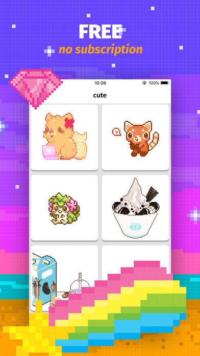 Color Book: Cute Pixel Art App Game Screenshot