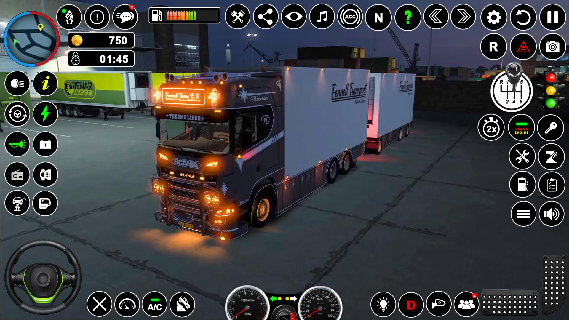 Captura de Tela do Jogo euro carga caminhão driving 3d