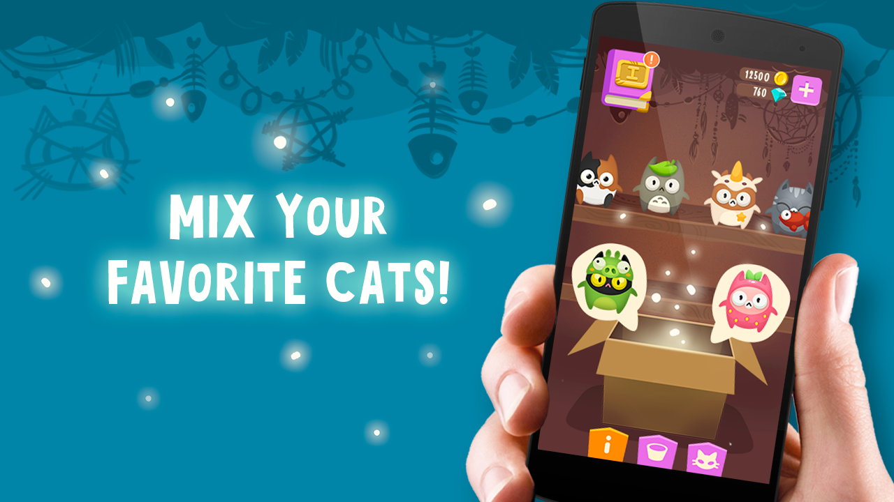 Breed cats using magic skills: Game Screenshot