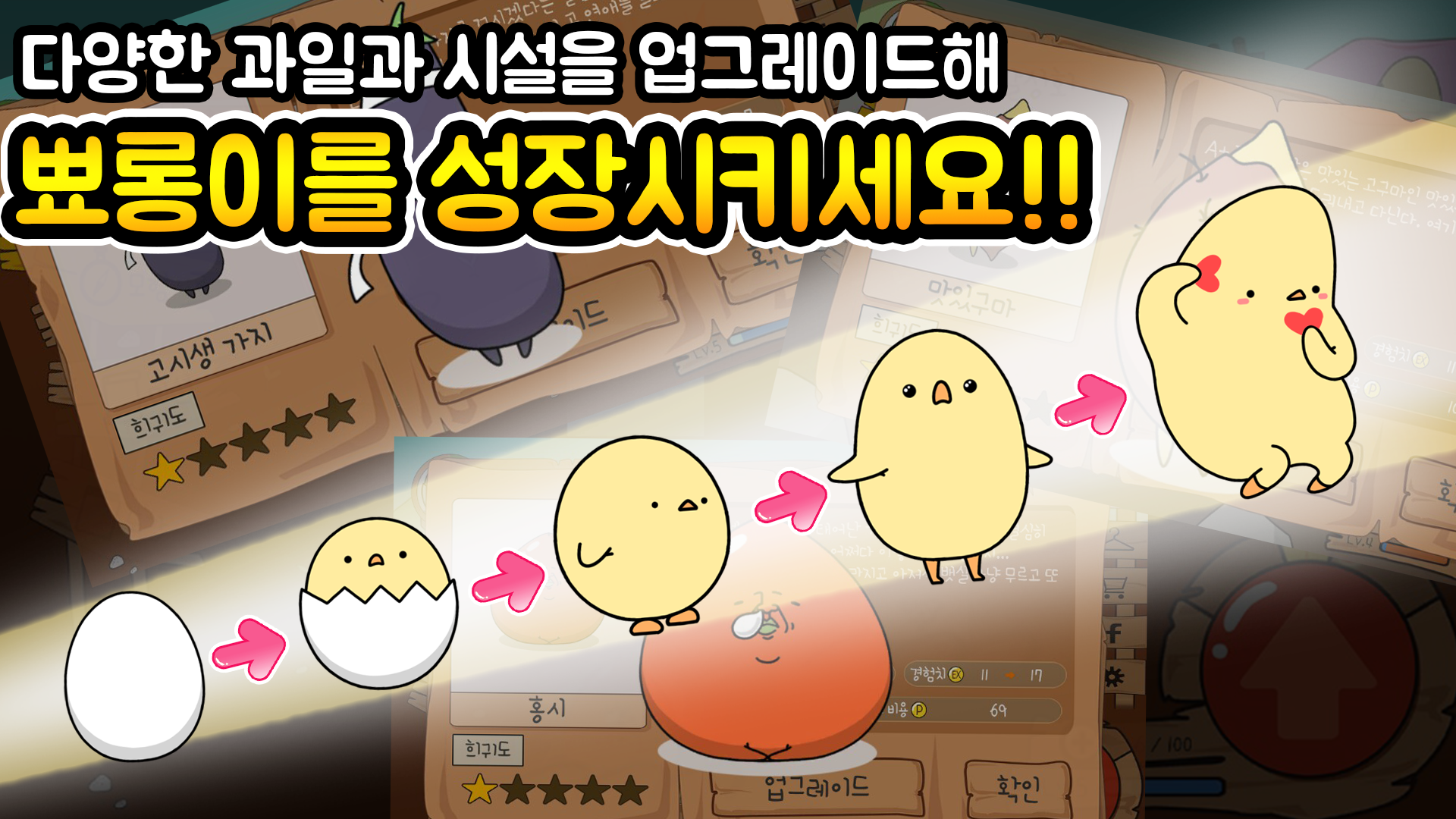치킨팜 : 뾰롱이네 과일농장 Game Screenshot