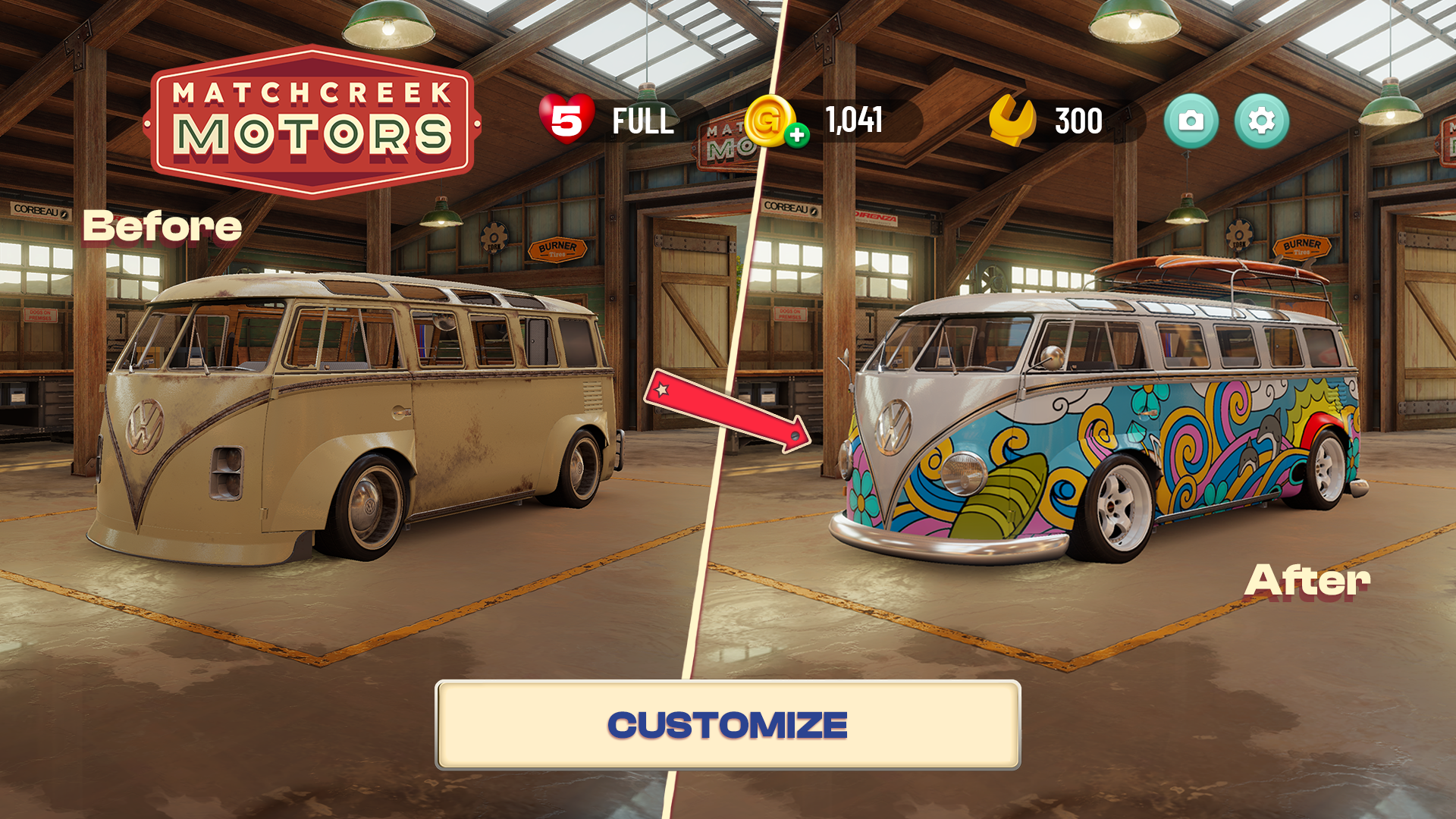 Matchcreek Motors: Custom Cars Game Screenshot