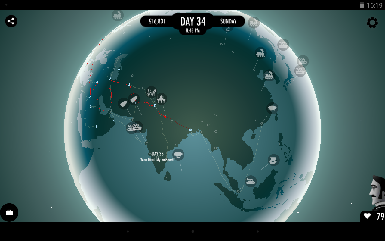 Captura de Tela do Jogo 80 Days