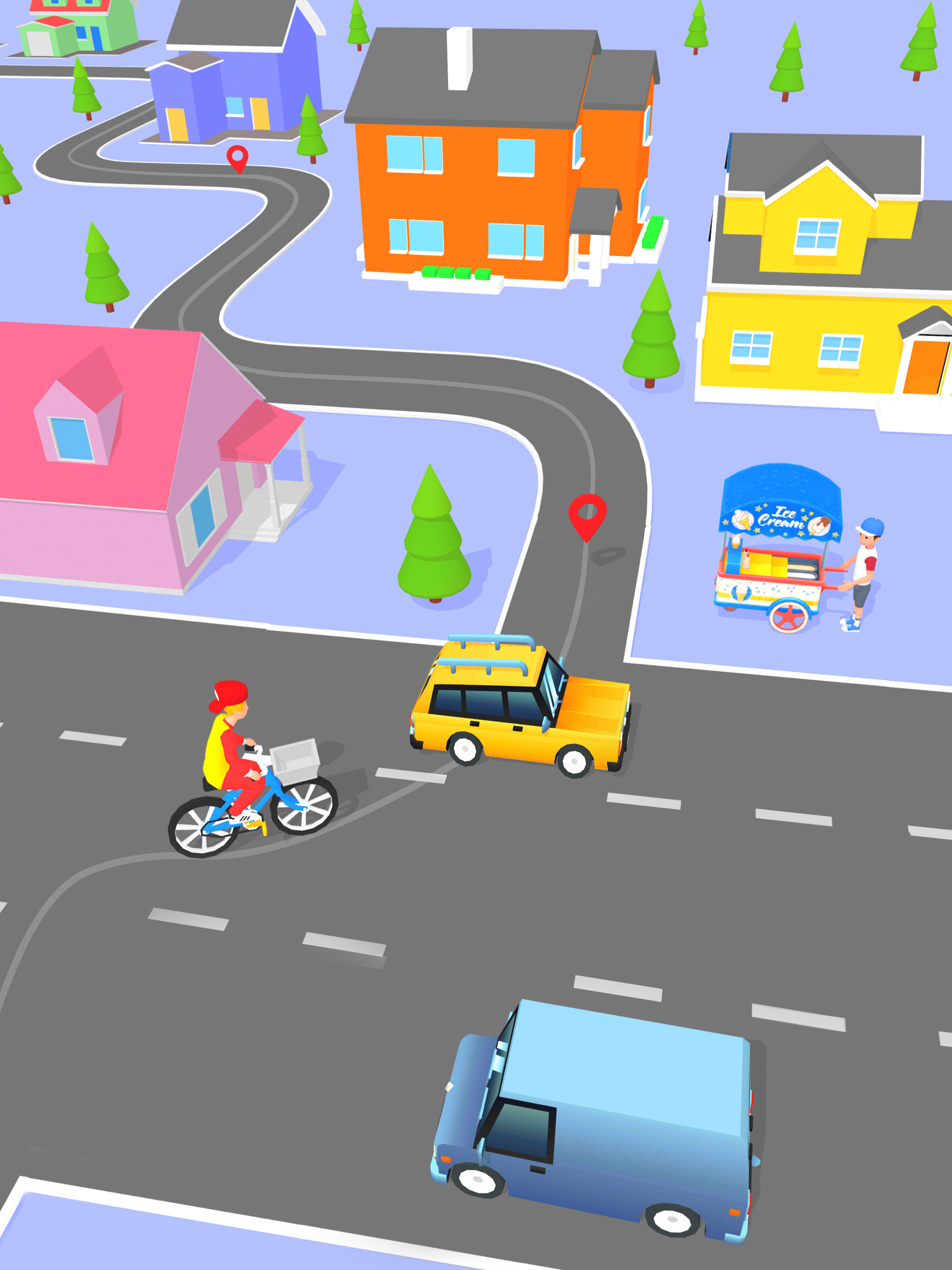 Pizza Delivery Game: Bike Game Game Screenshot