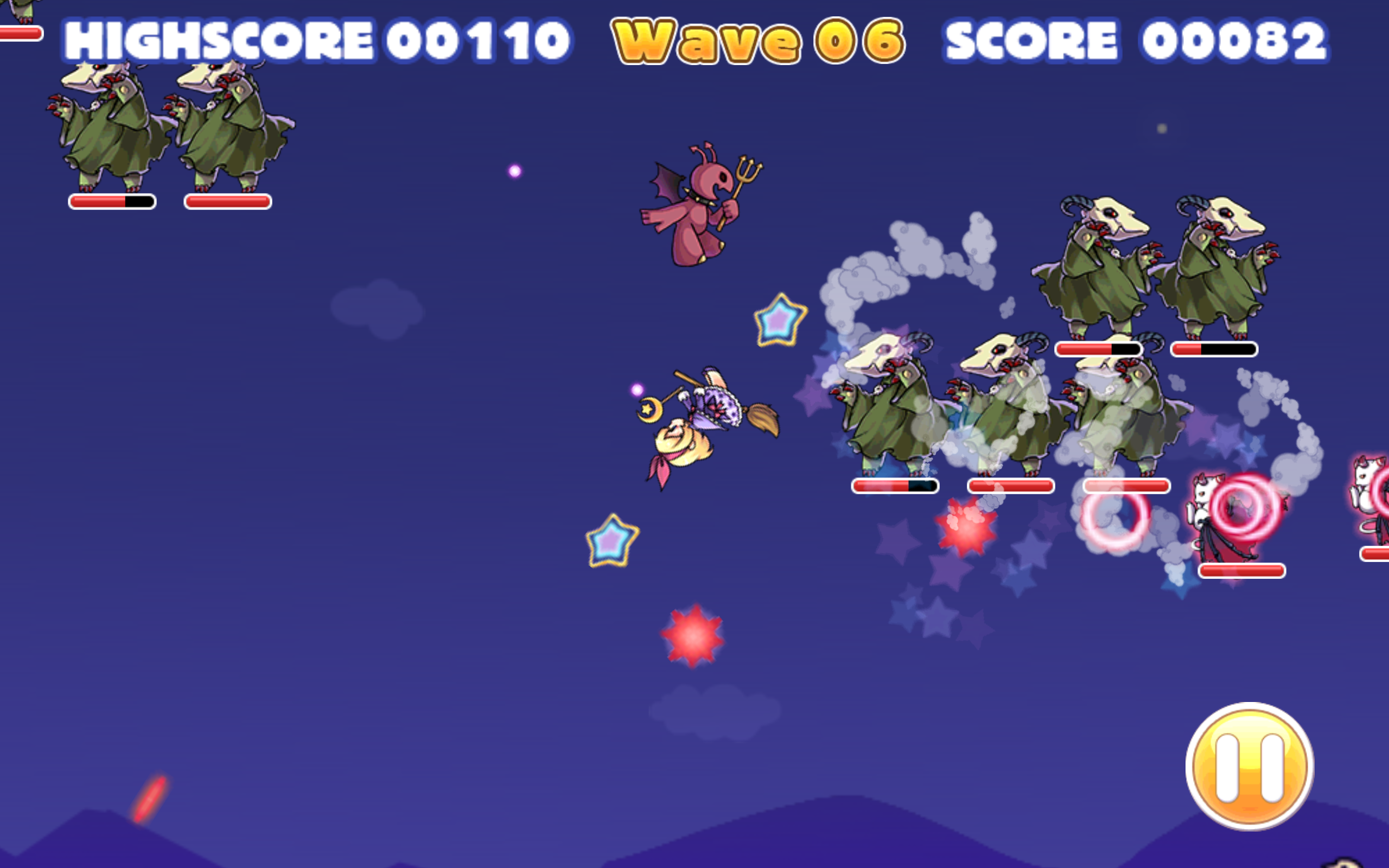 Cuplikan Layar Game Flight of the Girl Witch