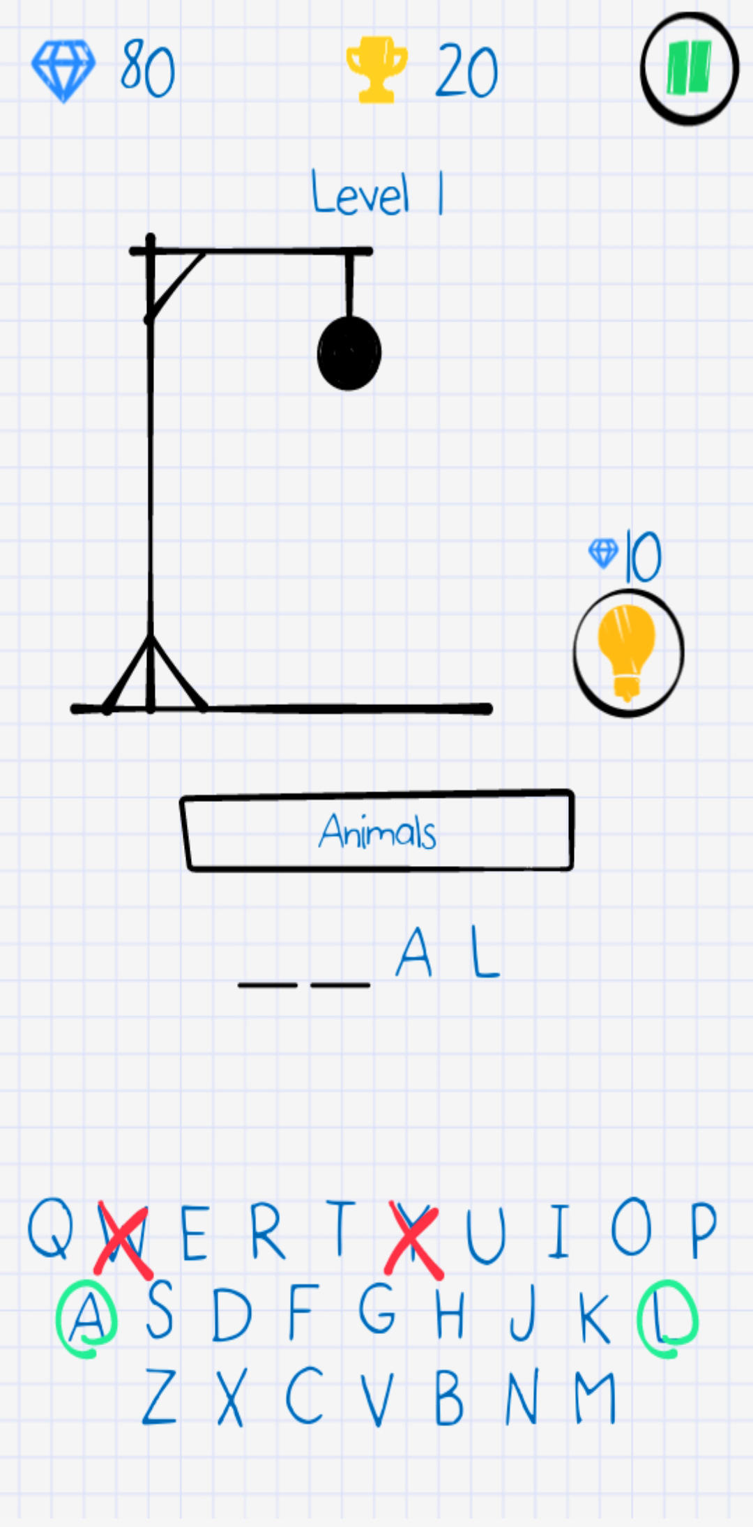 Hangman - words game Game Screenshot