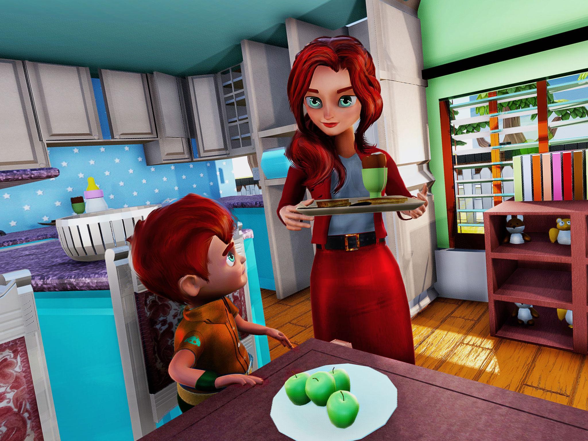 Screenshot of Virtual Mother Family Game: Working Mom Simulator