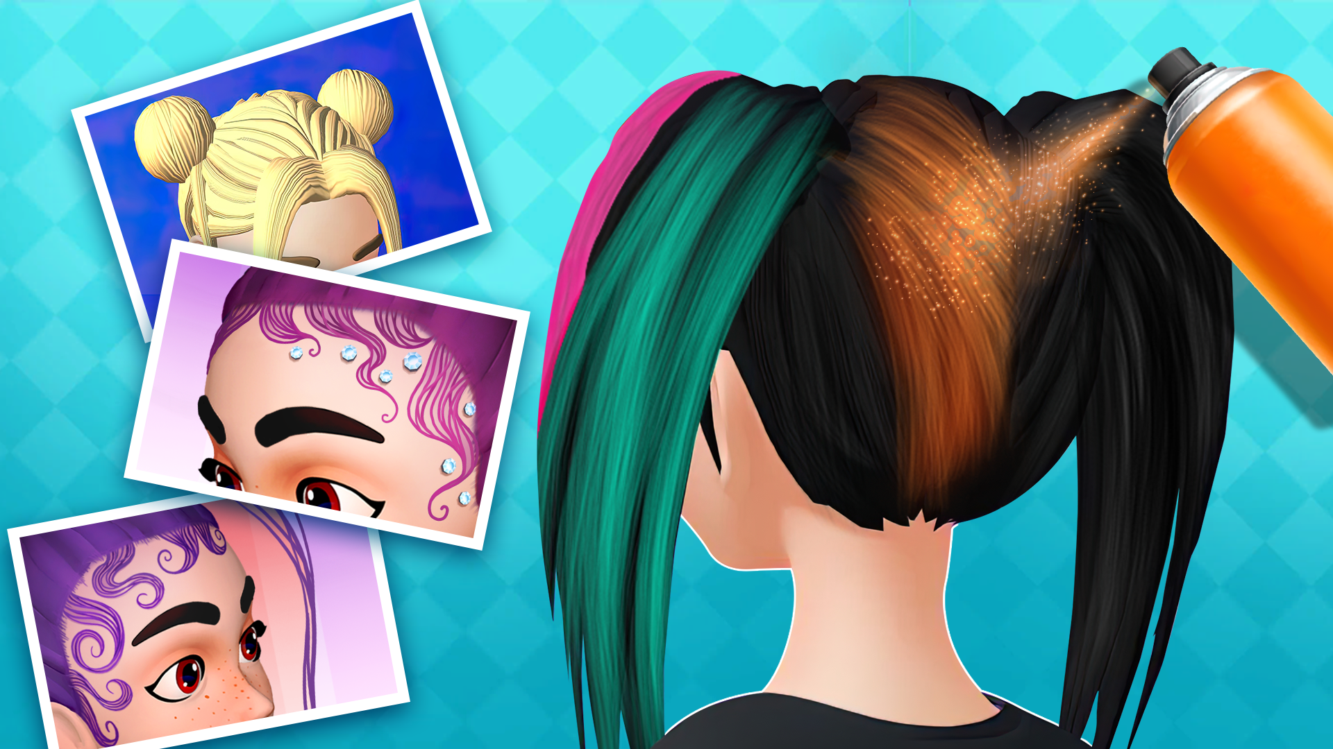 Captura de Tela do Jogo Hair & Style Makeup Salon Game