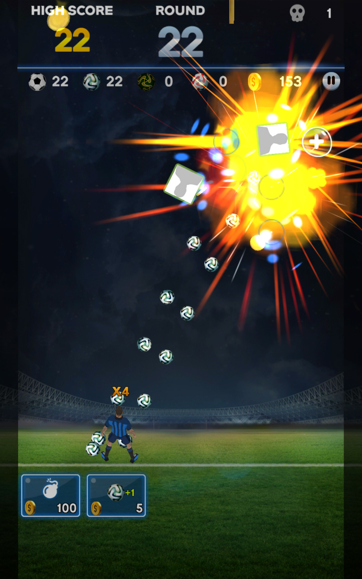 Captura de Tela do Jogo Block Soccer - Brick Football