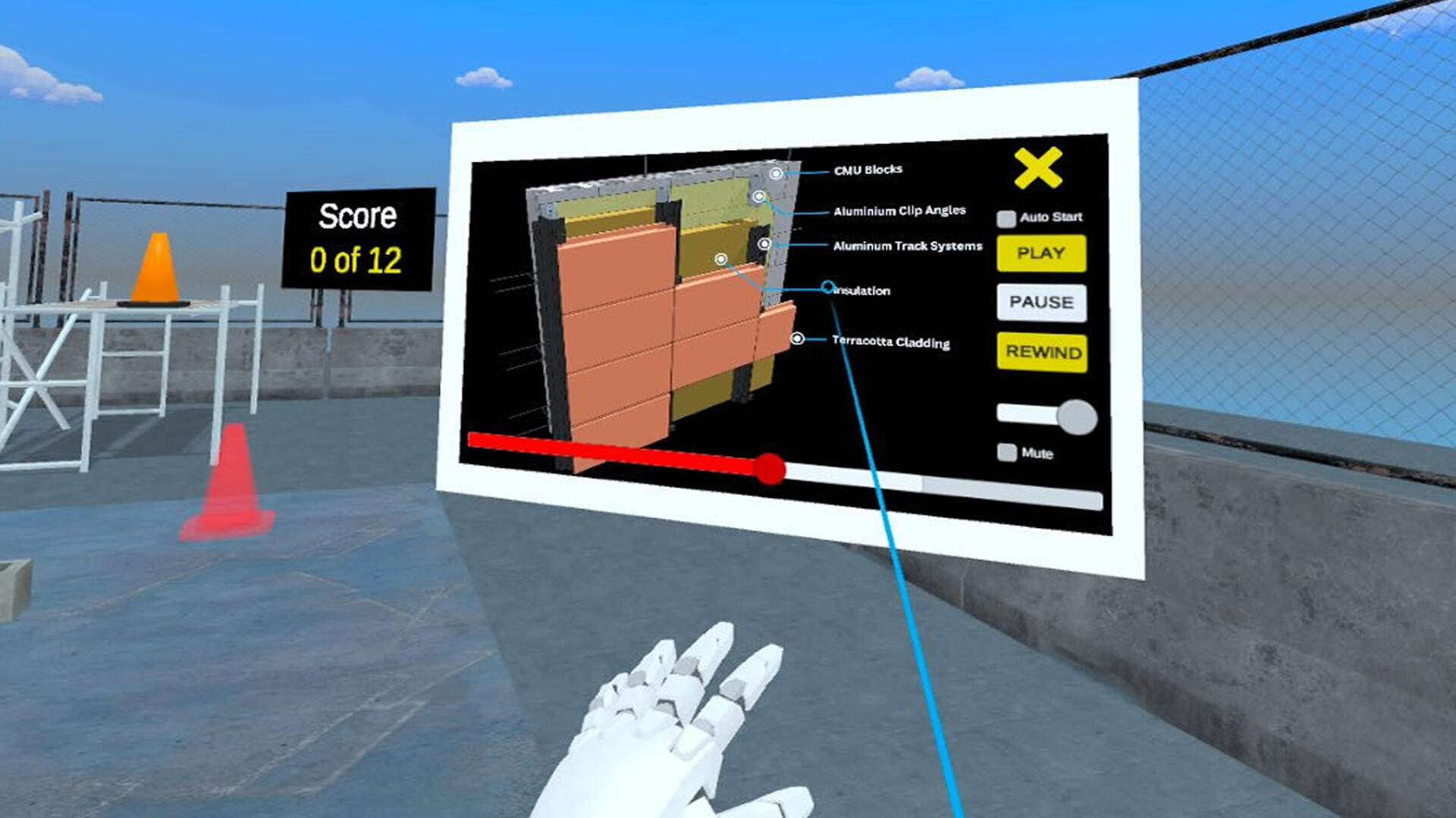 Screenshot of VR Construction Lab