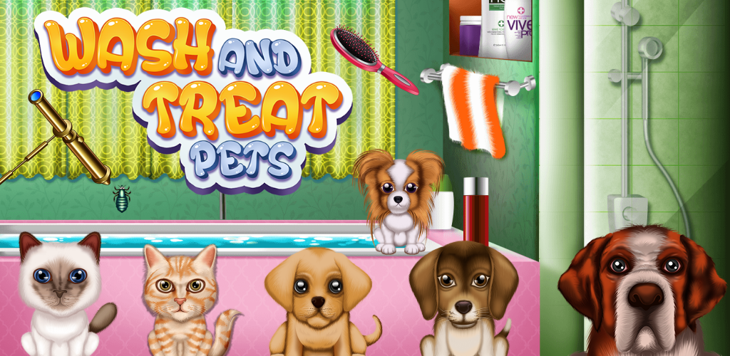 Banner of Мыть и лечить домашних животных Детская игра 1.0.3