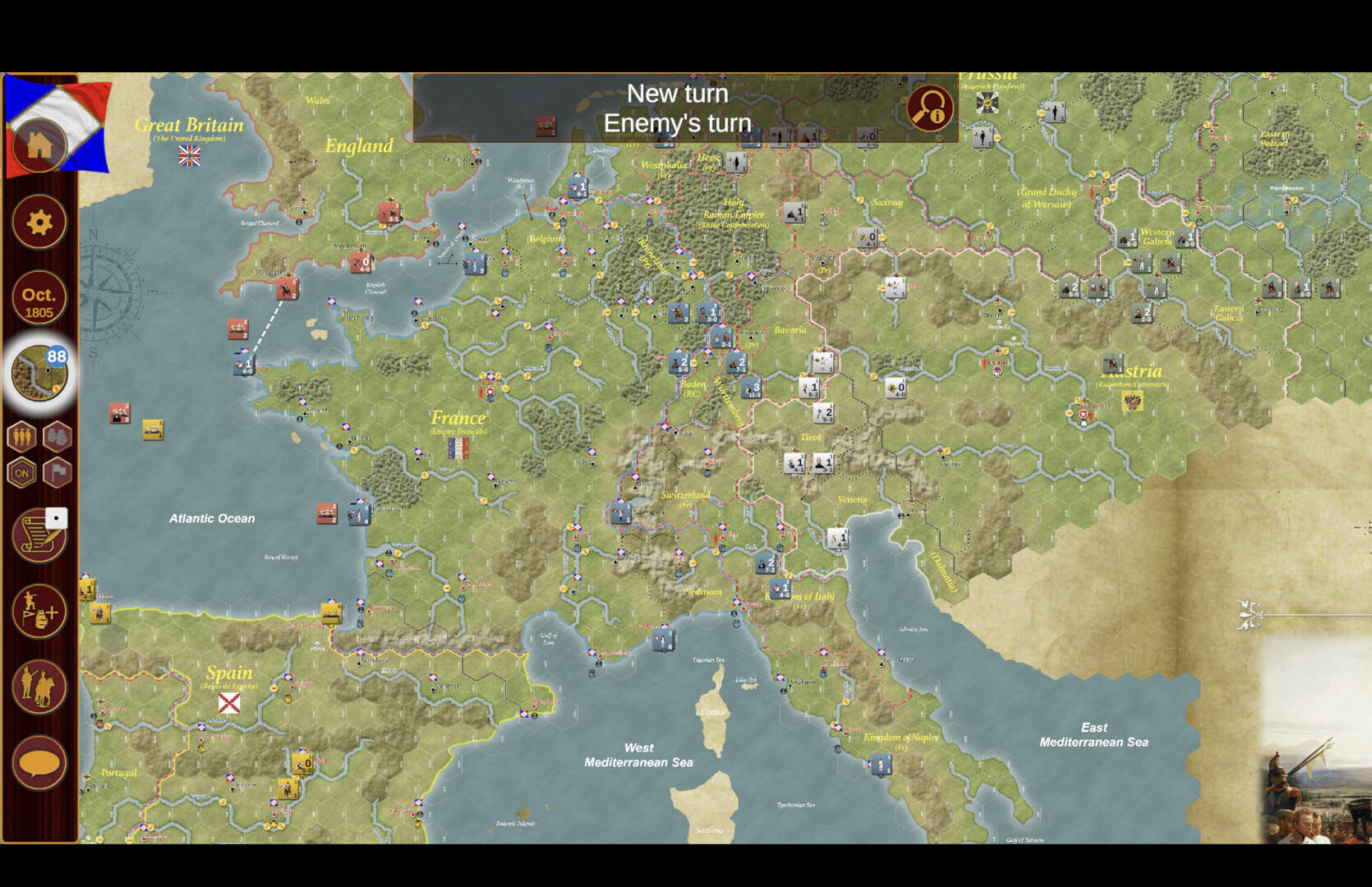 Screenshot 1 of Águias de Napoleão: Jogo das Guerras Napoleônicas 
