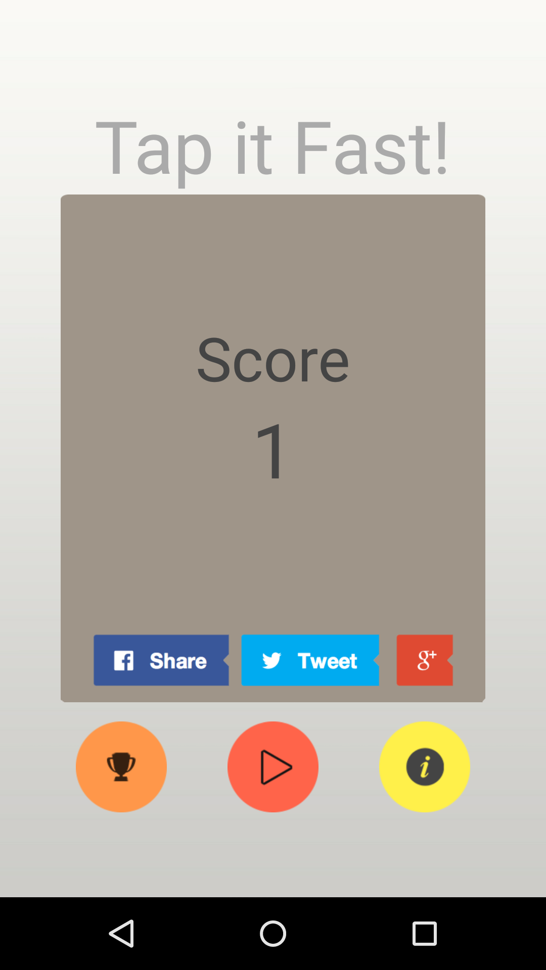 Tap It Fast! Game Screenshot