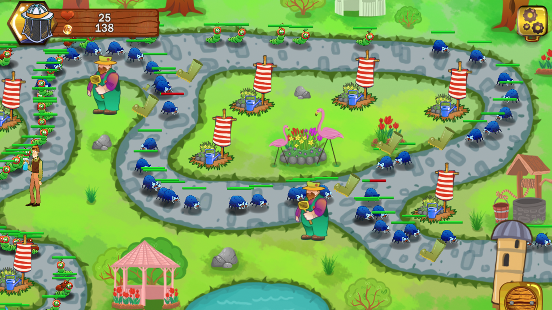 Bugs Riot - Gardeners Conquest 게임 스크린샷