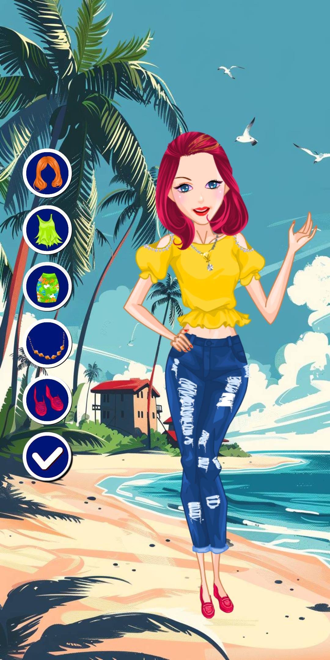 Beautiful in Beach Dress Up Game Screenshot