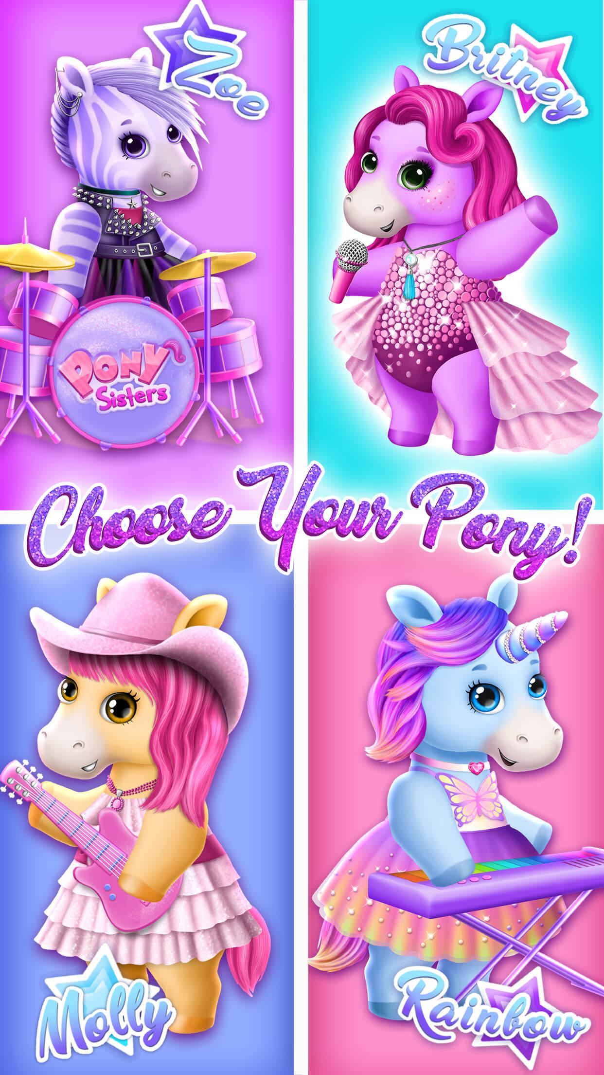 Cuplikan Layar Game Pony Sisters Pop Music Band