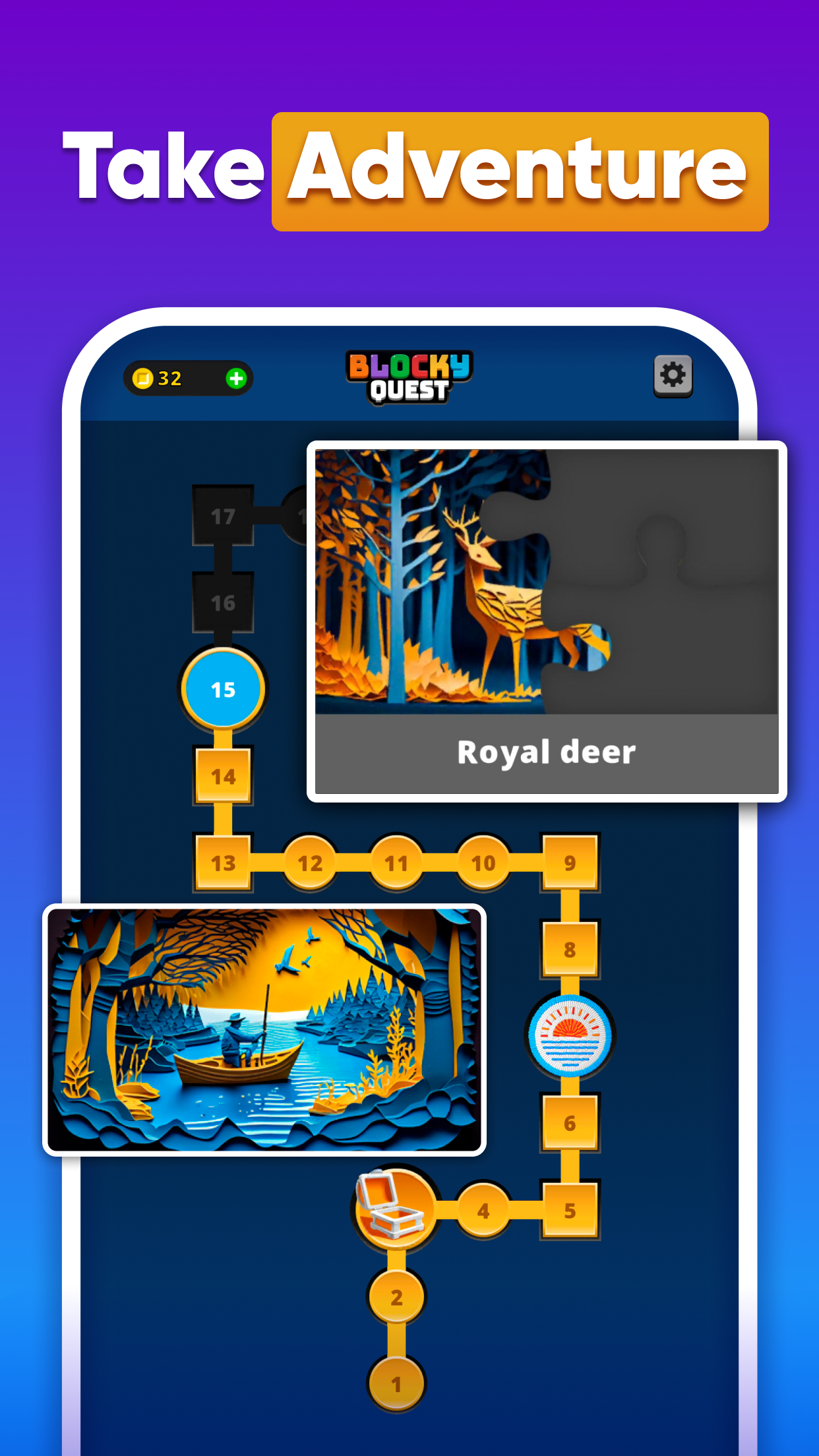 Blocky Quest - Classic Puzzle screenshot game