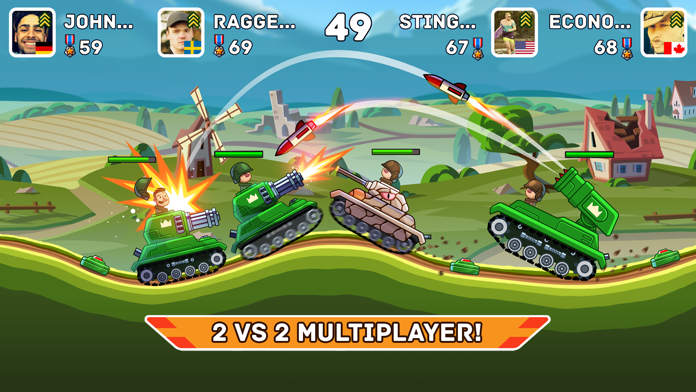 Hills of Steel Game Screenshot
