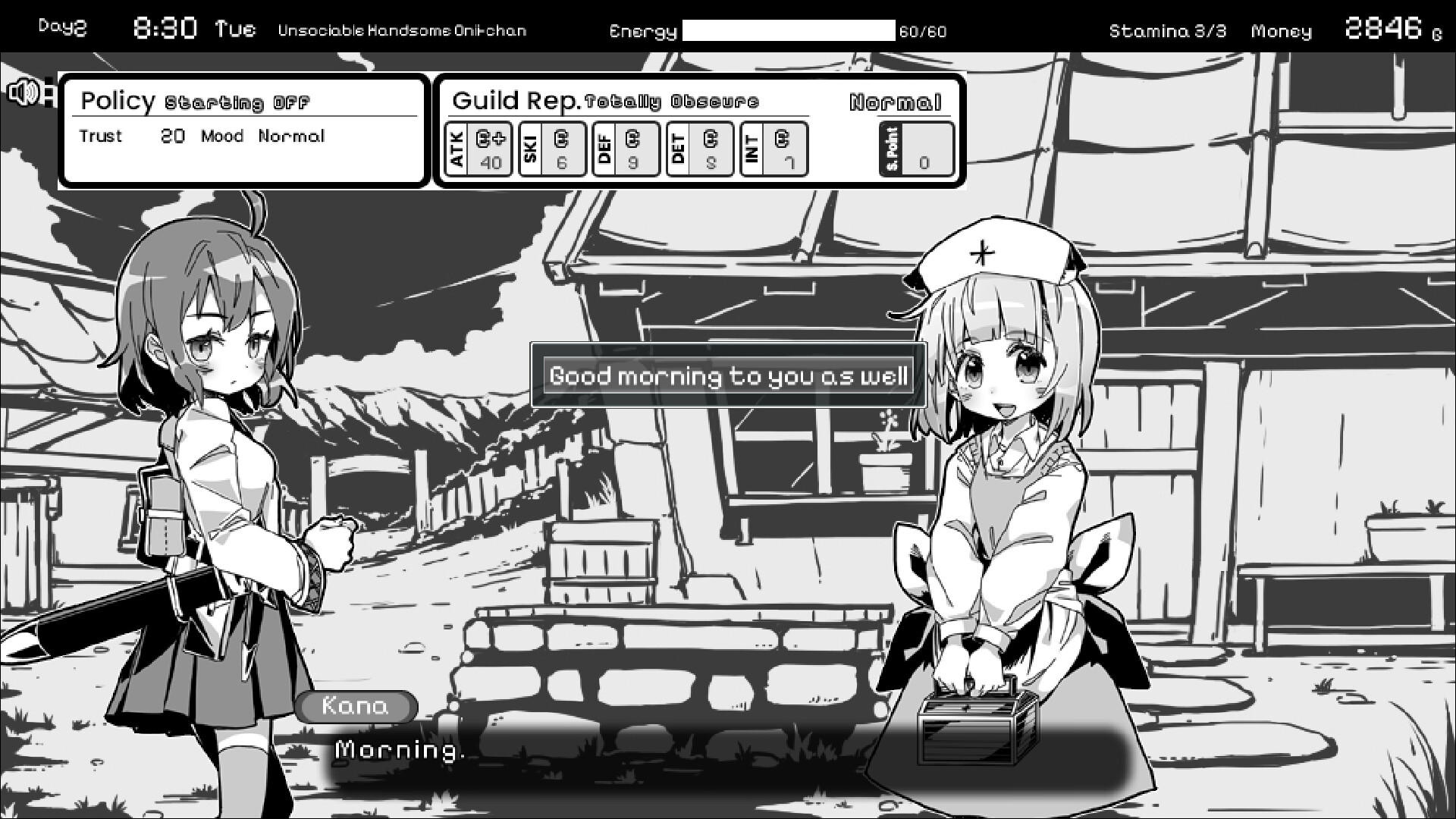 Living With Sister: Monochrome Fantasy screenshot game